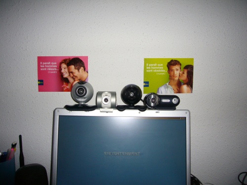 Mes webcams ^^ (Logitech Quickcam Pro 4000, Philips SPC7000N, Logitech quickcam comunicate STX, Logitech Fusion)